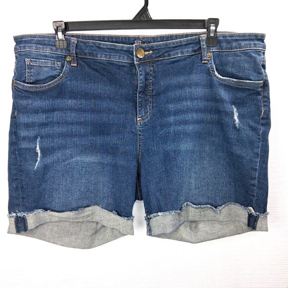 Kut from the Kloth Pants - Kut from the Kloth Denim Shorts Women's 22W Distressed Jeans Plus Summer